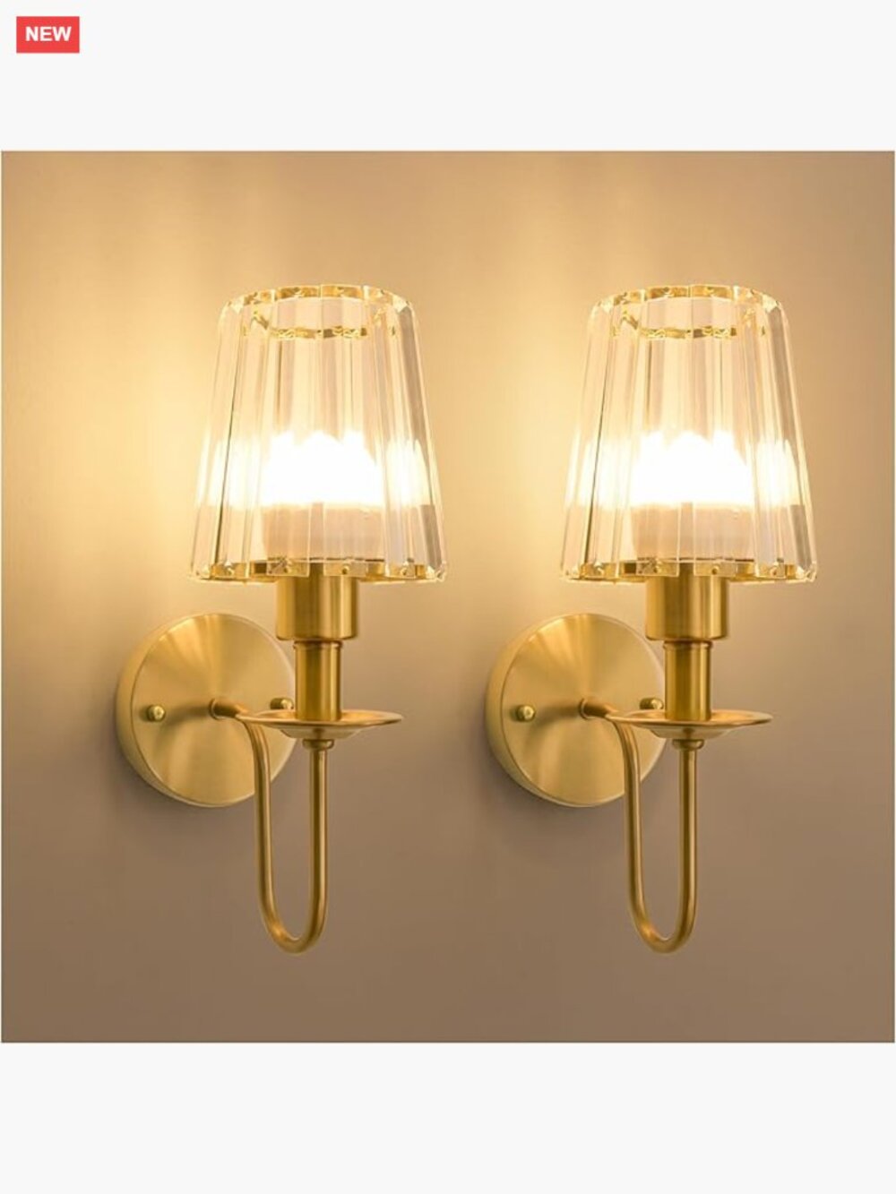 Wireless Wall Sconces Set of 2 - Rechargeable LED with Remote, 10-Level